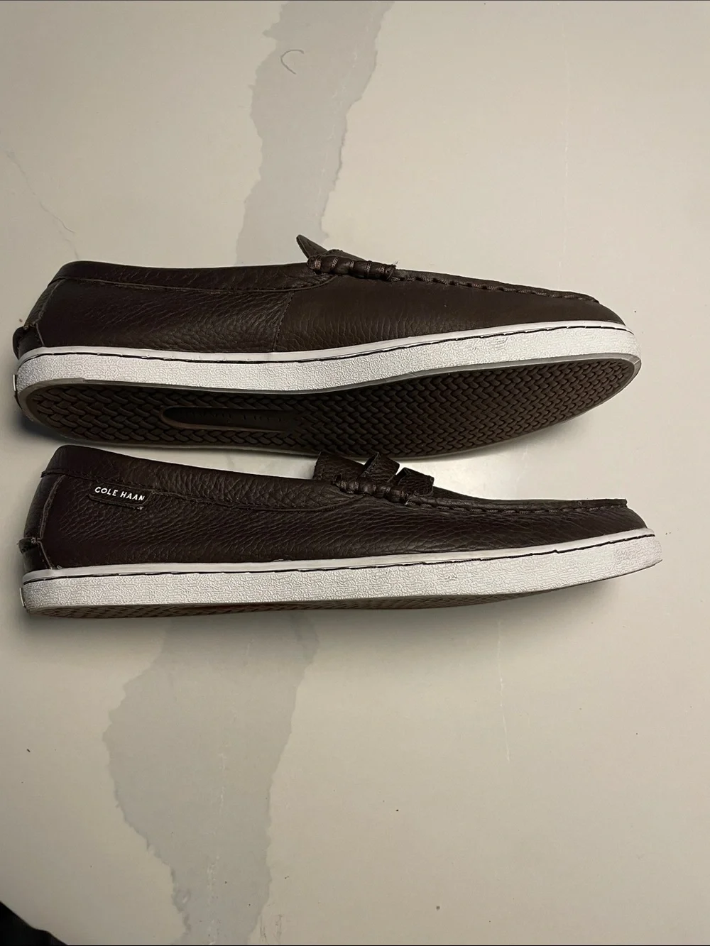 Cole Haan Dark Brown Leather Penny Loafers Pinch Weekenders 10.5